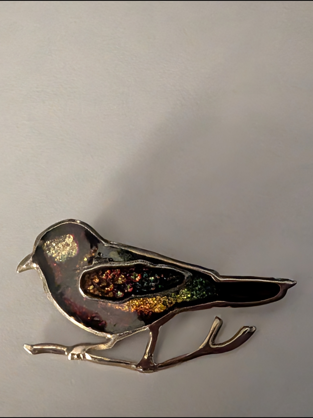 Pop Metal Vintage Bird Brooch